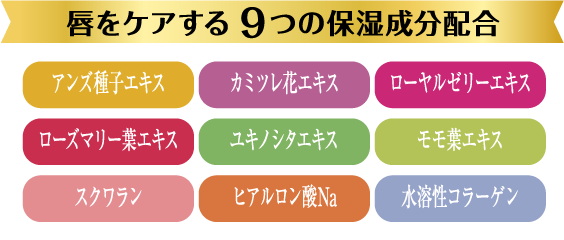 唇をケアする9つの保湿成分配合